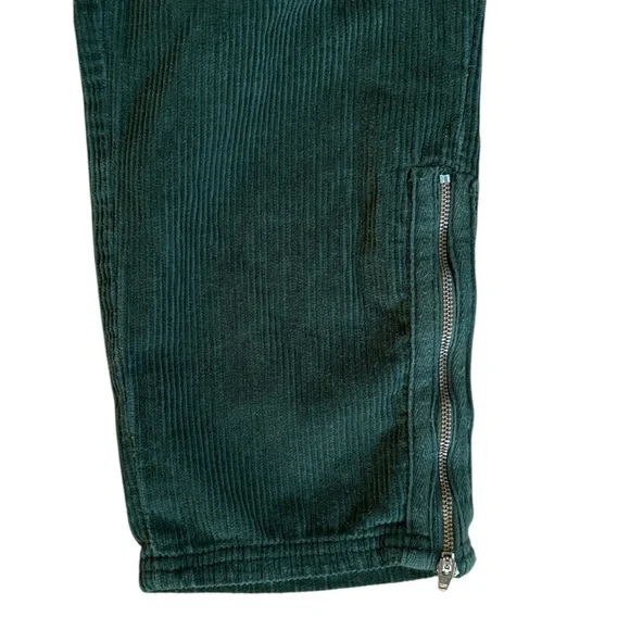 EUC Free People London Calling Moto Corduroy Pants Pine Green Size 29 - Picture 9 of 10